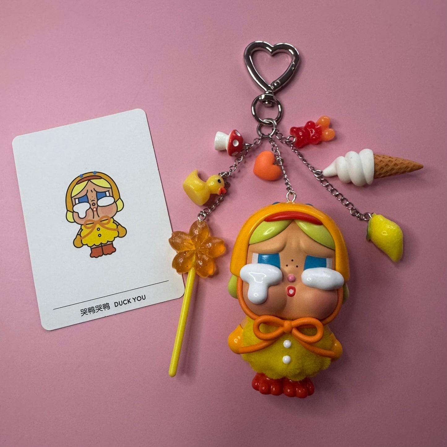 CRYBABY Crying Again Handmade Keychain - Duck You Vinyl Figure