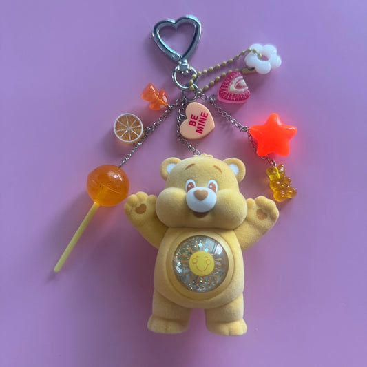 Care Bears Colorful Hugs Series Handmade Keychain  – Funshine Bear Vinyl Figure