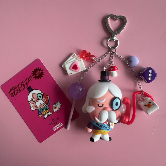 Powerpuff Girls X CRYBABY Handmade Keychain - The Mayor Vinyl Figure