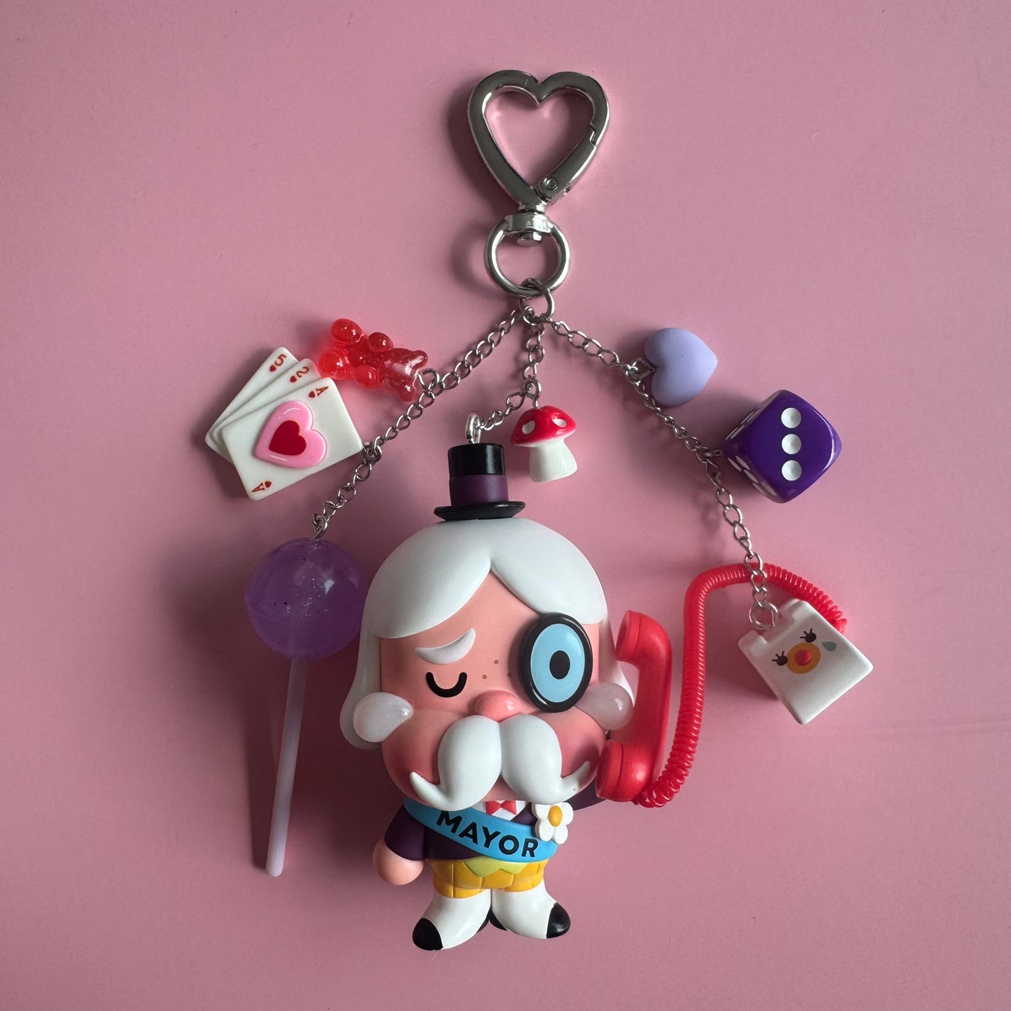 Powerpuff Girls X CRYBABY Handmade Keychain - The Mayor Vinyl Figure