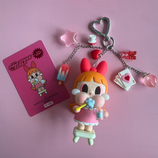 Powerpuff Girls X Cry Baby Handmade Keychain - Vinyl Figure Keychain