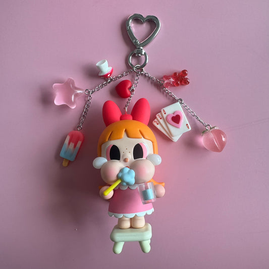 Powerpuff Girls X Cry Baby Handmade Keychain - Vinyl Figure Keychain