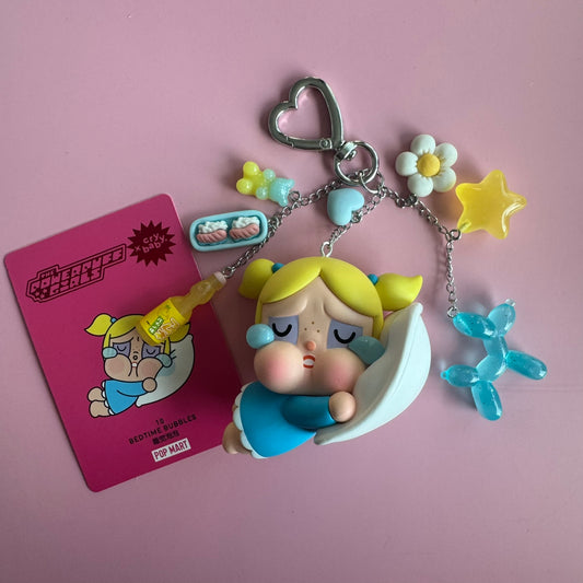 Powerpuff Girls X CRYBABY Handmade Keychain - Bedtime Bubbles Vinyl Figure