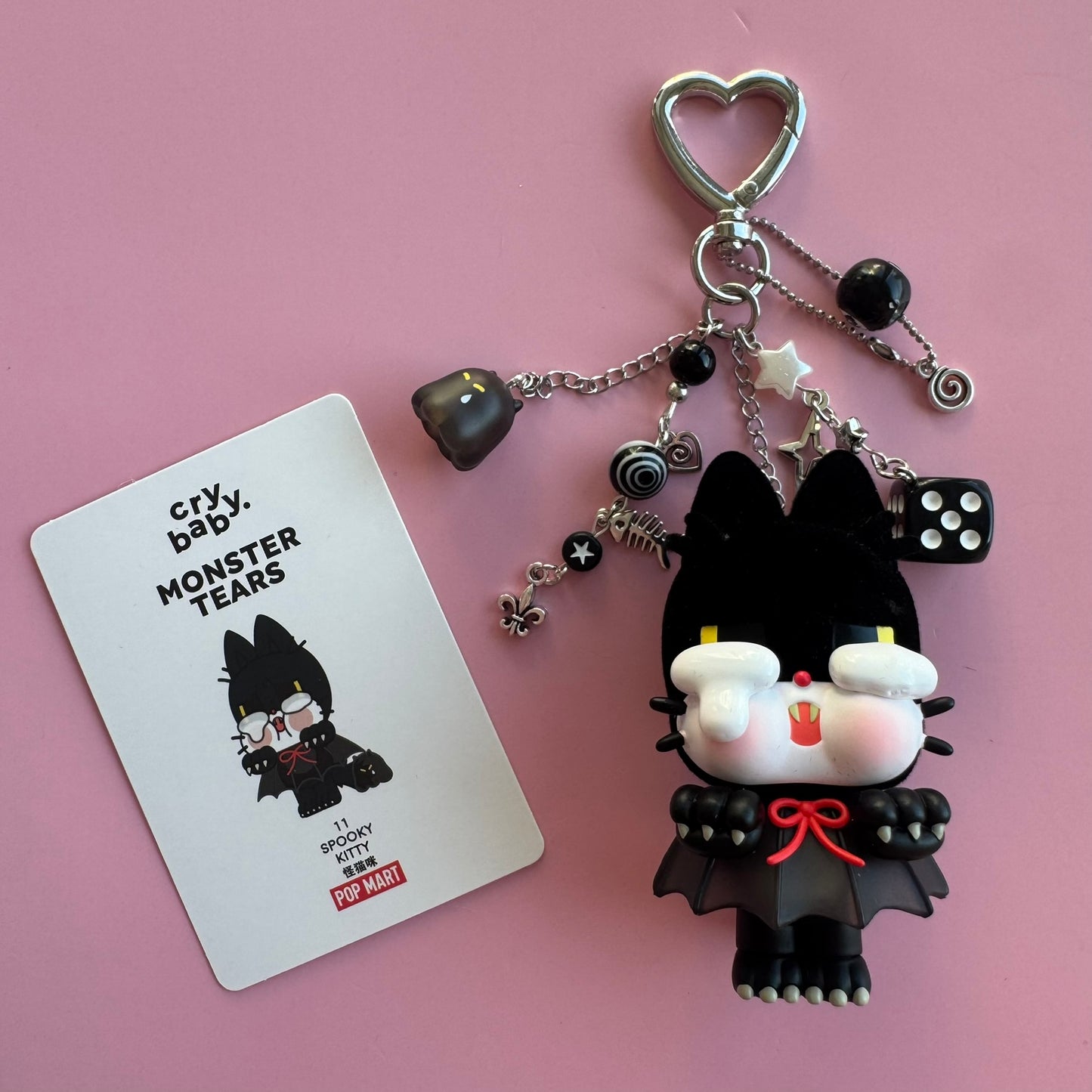 CRYBABY Monster's Tears Handmade Keychain - Spooky Kitty Vinyl Figure